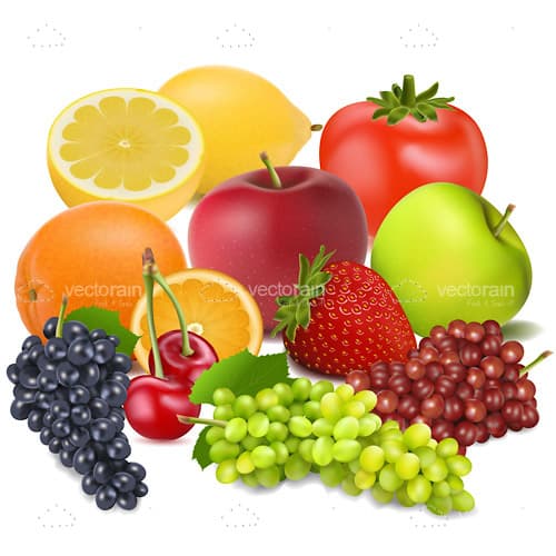 Pile of Various Fruits